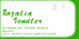 rozalia vendler business card