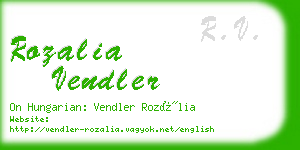 rozalia vendler business card